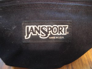 JanSport USA Leather Top Waist Pack Hip Bag