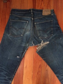 vintage levis 501 Big E repair