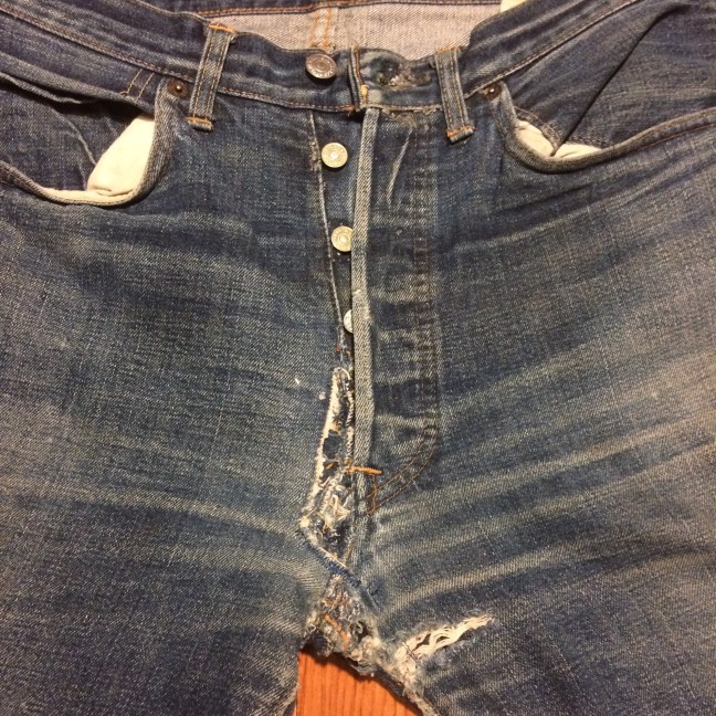 vintage levis 501 Big E repair