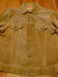 Vintage 60'S Levis Leather Type 3 Jacket - Big E- suede rough out