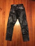 Vintage 1960'S Motorcycle Black Leather Pants