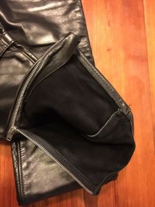 Vintage 1960'S Motorcycle Black Leather Pants