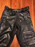 Vintage 1960'S Motorcycle Black Leather Pants