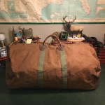Vintage BEAN LL Bean Canvas and Leather Duffle Bag