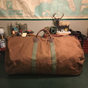 Vintage BEAN LL Bean Canvas and Leather Duffle Bag