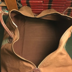 Vintage BEAN LL Bean Canvas and Leather Duffle Bag