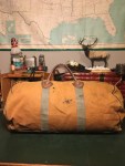 Vintage BEAN LL Bean Canvas and Leather Duffle Bag