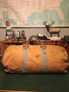 Vintage BEAN LL Bean Canvas and Leather Duffle Bag