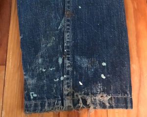 940s WWII VINTAGE US ARMY MILITARY DENIM CHORE COAT JACKET