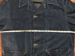 940s WWII VINTAGE US ARMY MILITARY DENIM CHORE COAT JACKET