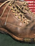 10th Mountain Division Lugged Leather Ski Boots - 1943