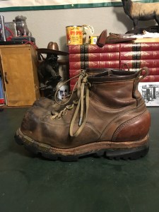 10th Mountain Division Lugged Leather Ski Boots - 1943