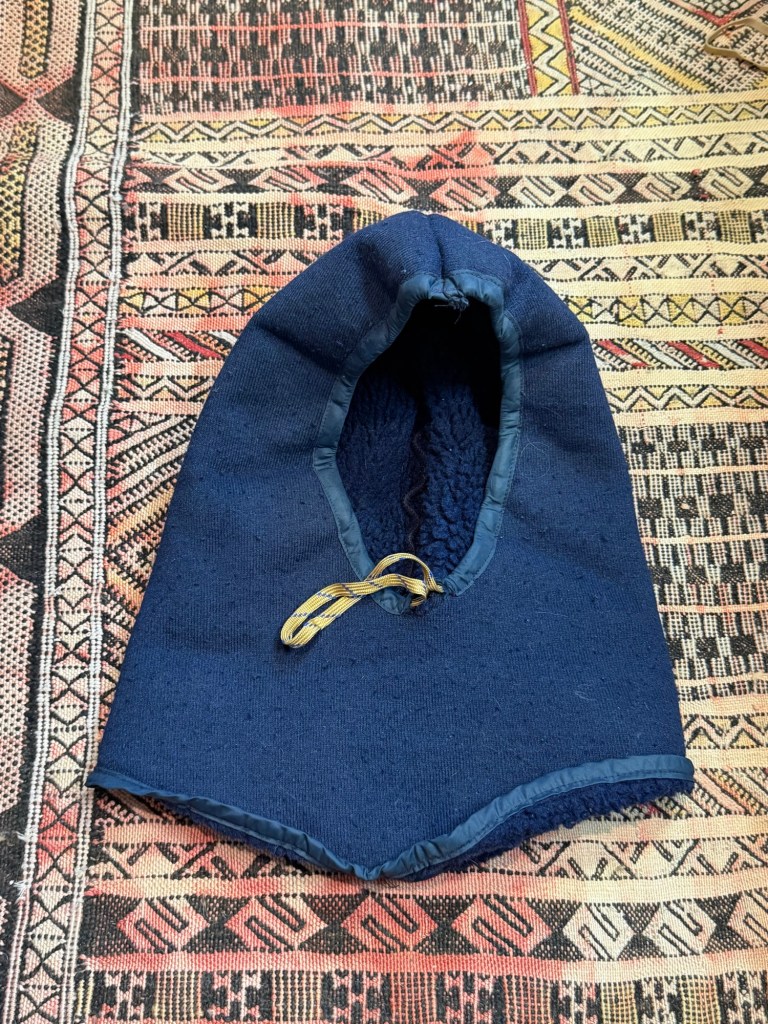 vintage patagonia pile balaclava front profile.